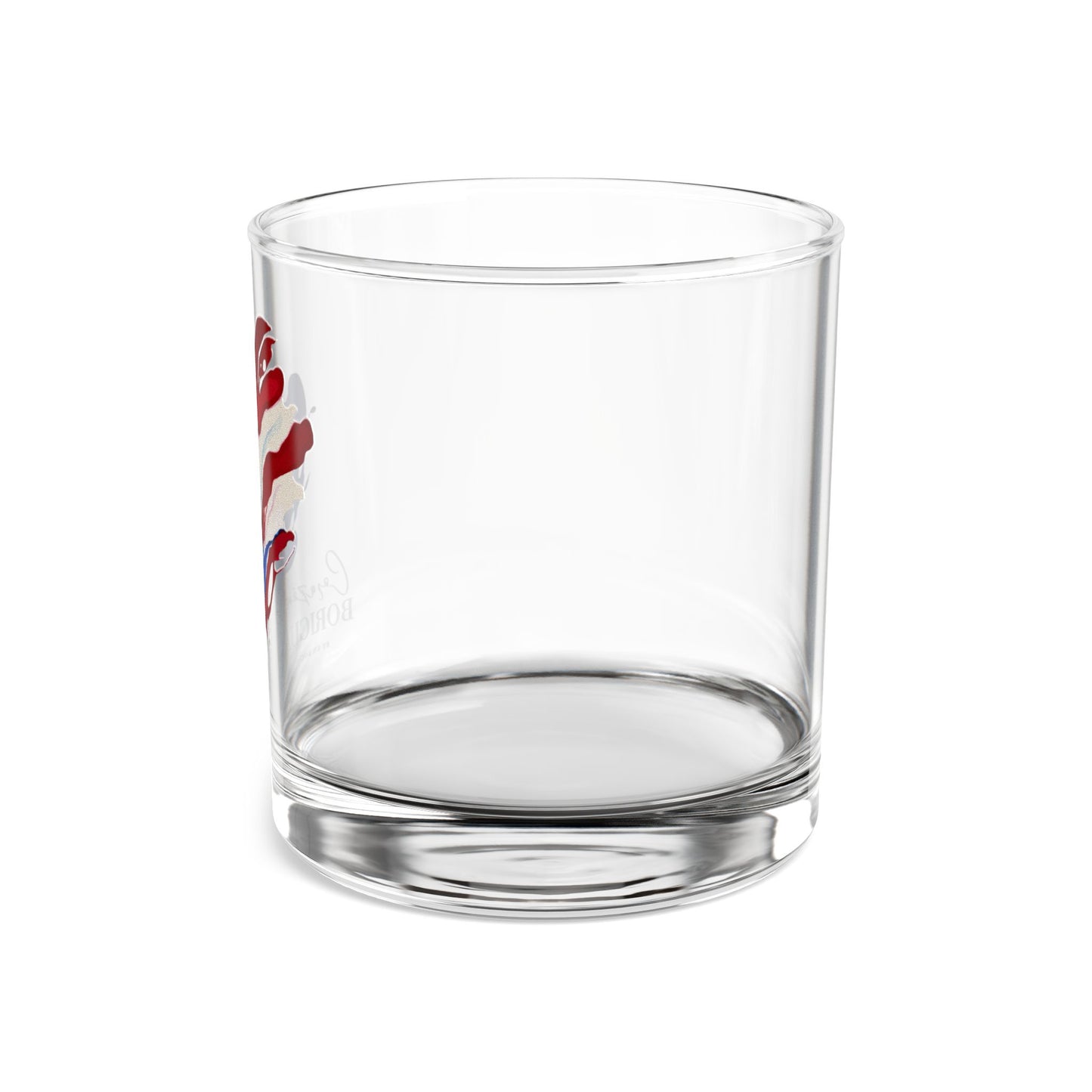 Corazón Boricua Rocks Glass — 10 oz Whiskey Tumbler