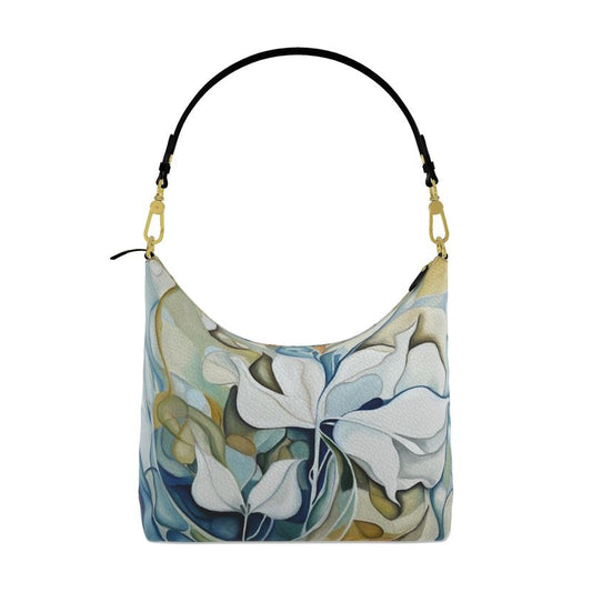 Flow Natural Leather Square Hobo Bag
