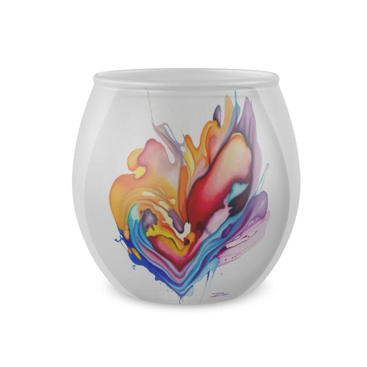 Hearts Trilogy-Glass Tealight Candle Holder