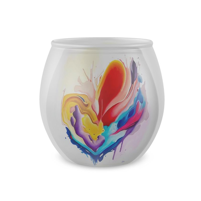 Hearts Trilogy-Glass Tealight Candle Holder