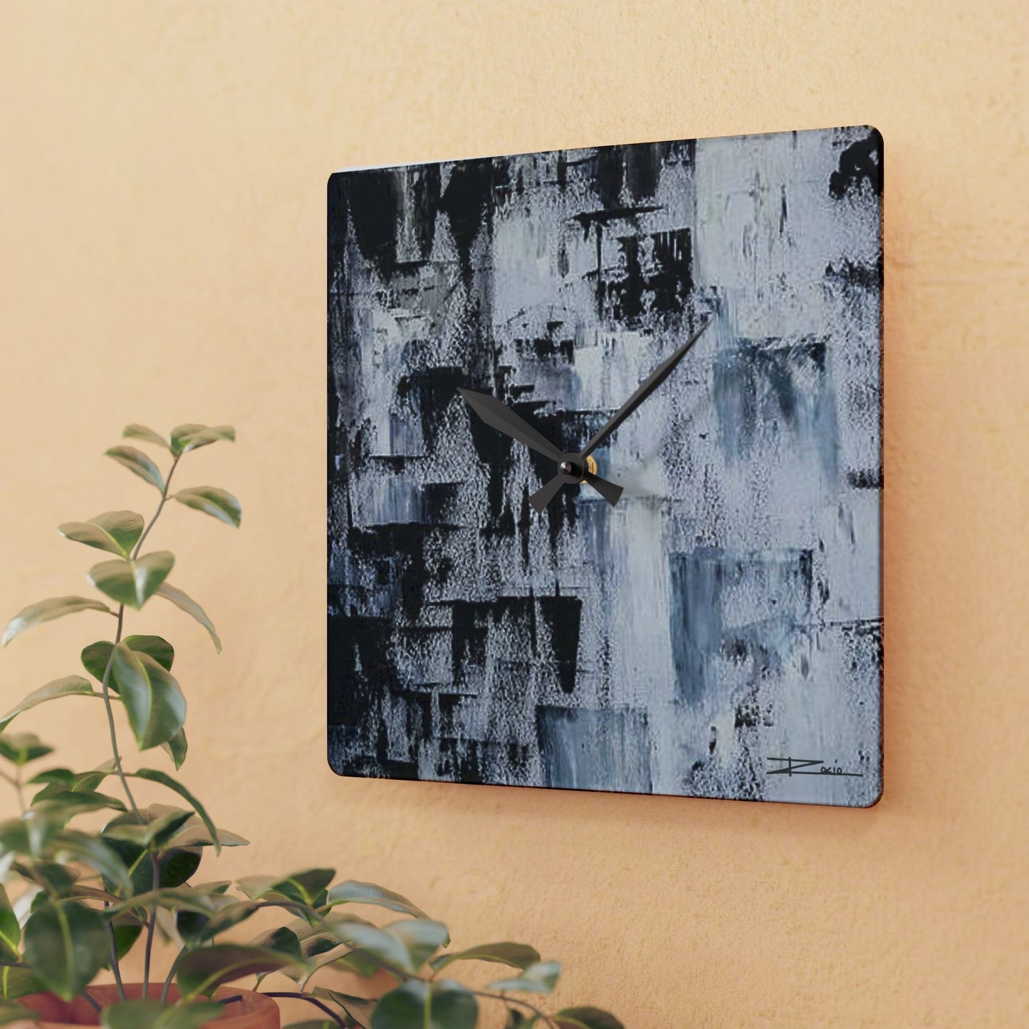 Ajedrez -  Monochrome Acrylic Wall Clock