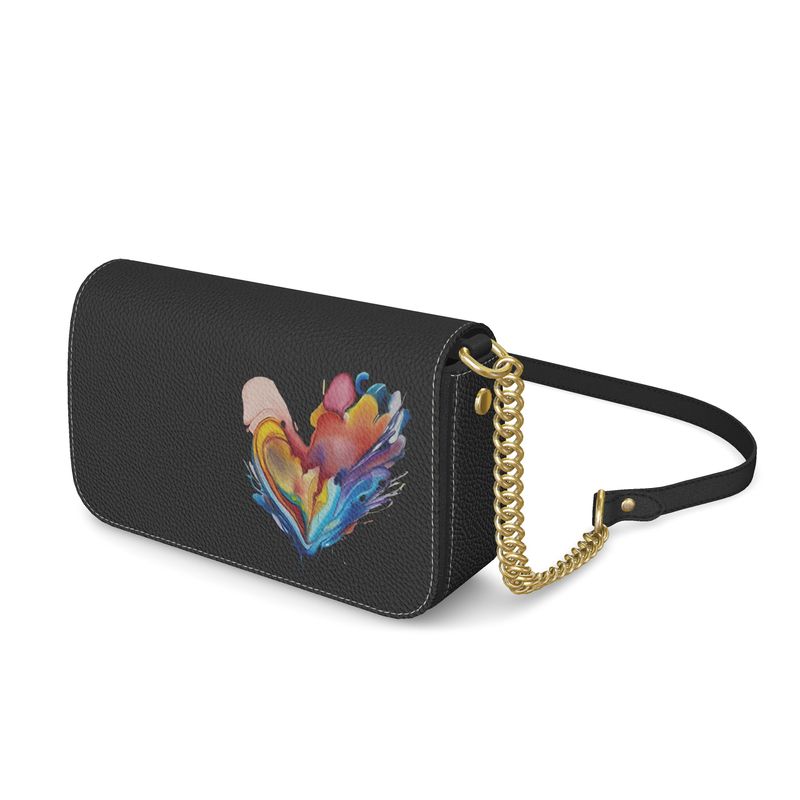 Broken Heart Flap Over Box Bag