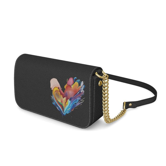 Broken Heart Flap Over Box Bag