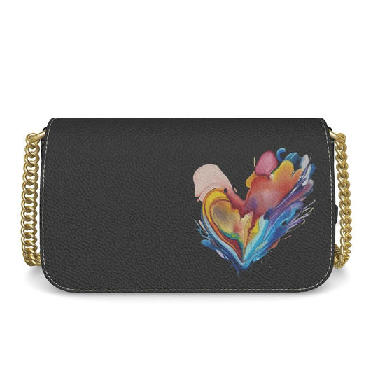 Broken Heart Flap Over Box Bag