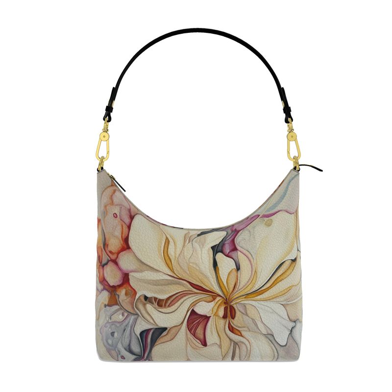 Flora Flow Leather Square Hobo Bag