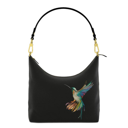 Hummingbird Leather Square Hobo Bag