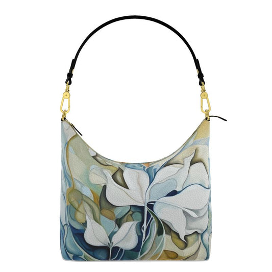 Flow Natural Leather Square Hobo Bag