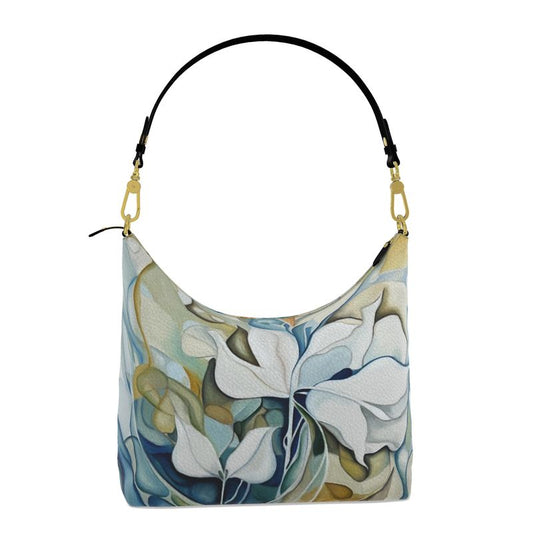 Flow Natural Leather Square Hobo Bag
