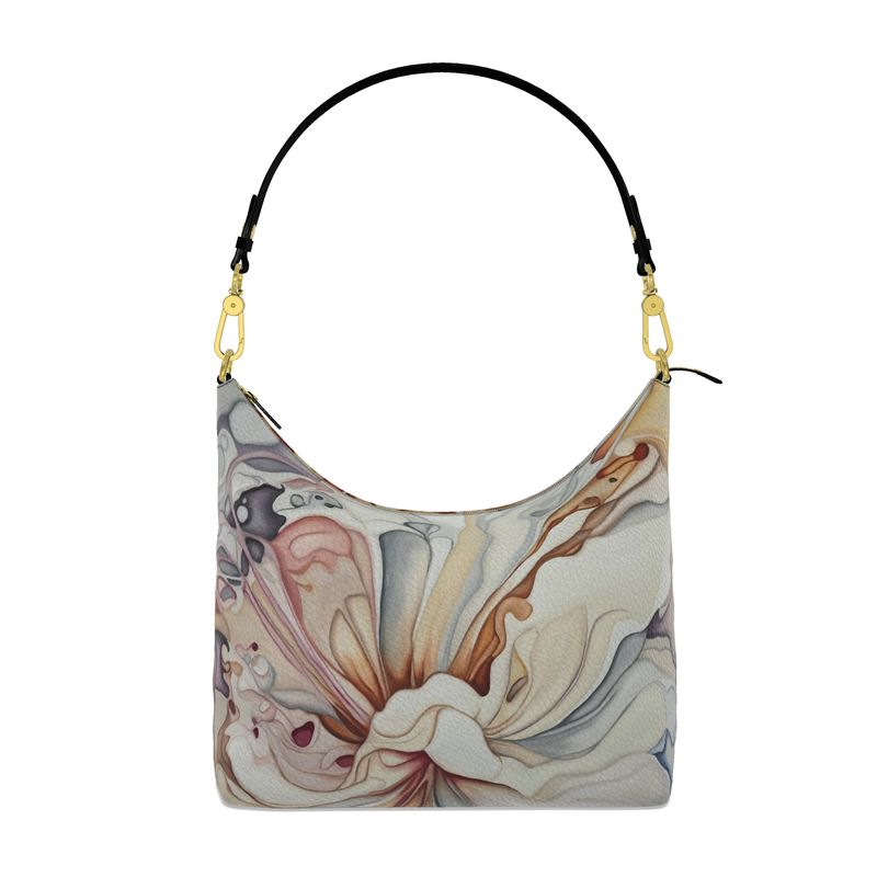 Flora Flow Leather Square Hobo Bag