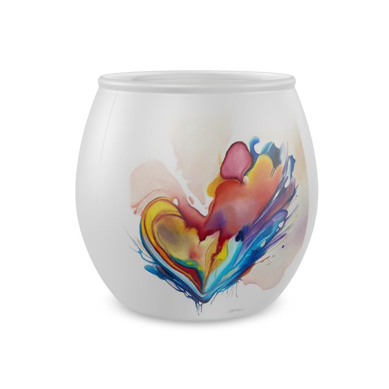 Hearts Trilogy-Glass Tealight Candle Holder