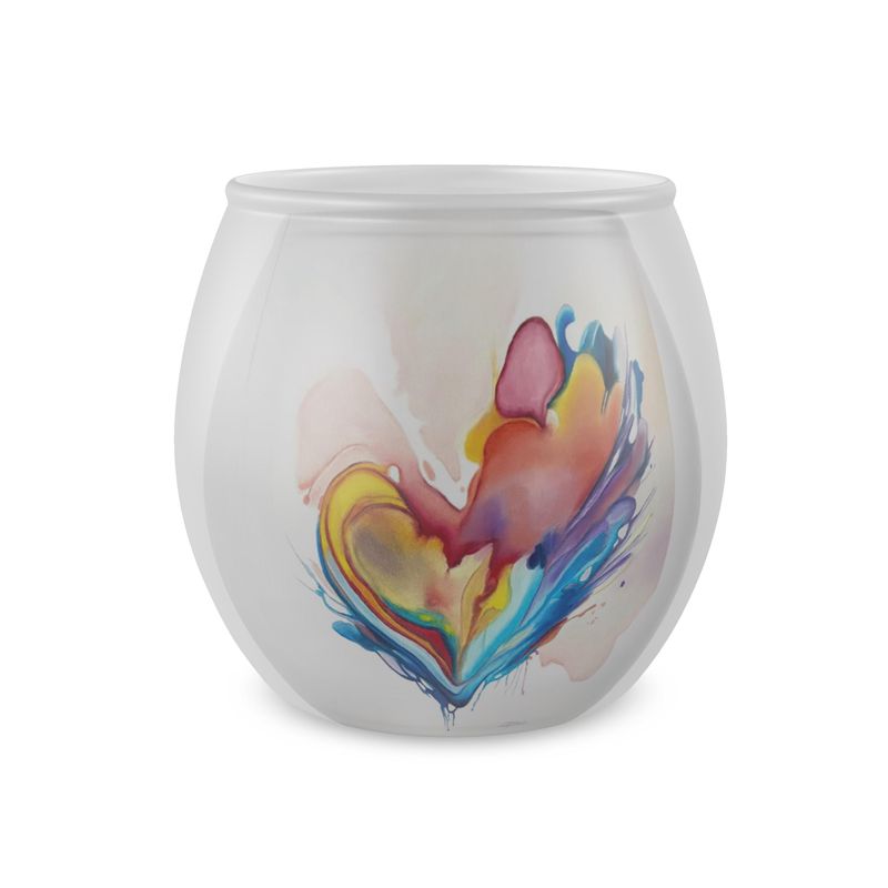 Hearts Trilogy-Glass Tealight Candle Holder