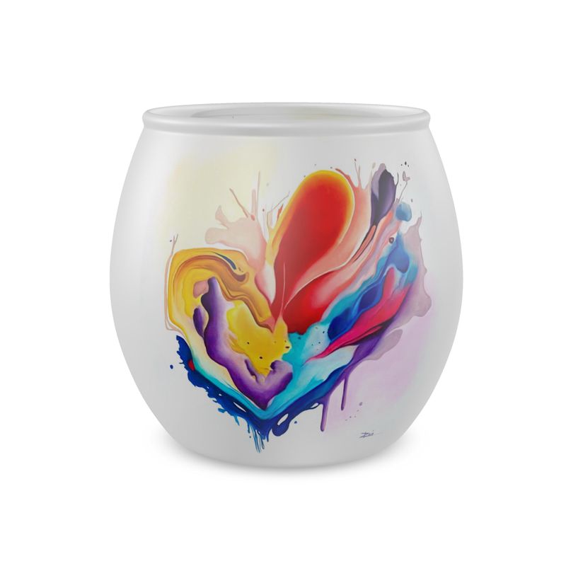 Hearts Trilogy-Glass Tealight Candle Holder