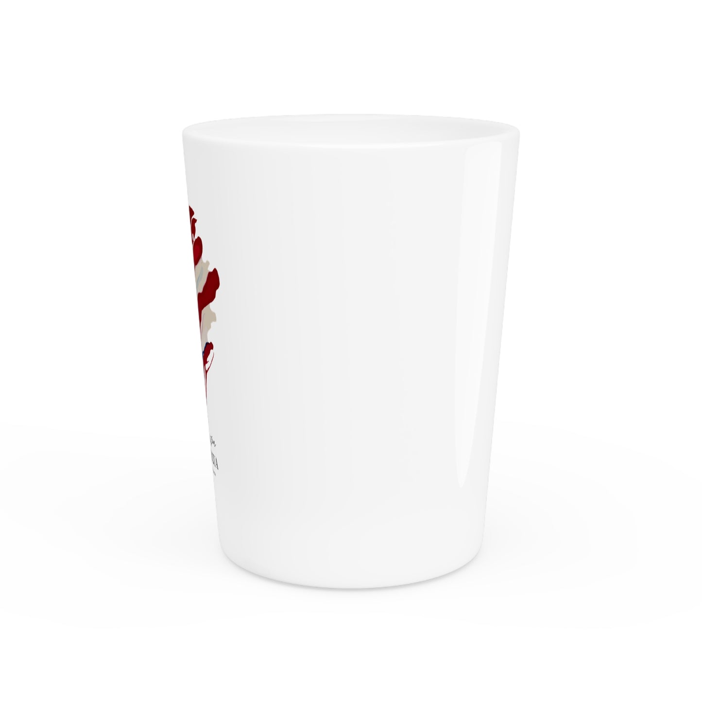 Puerto Rico Heart Shot Glass — Corazón Boricua Patriotic Liquor Glass