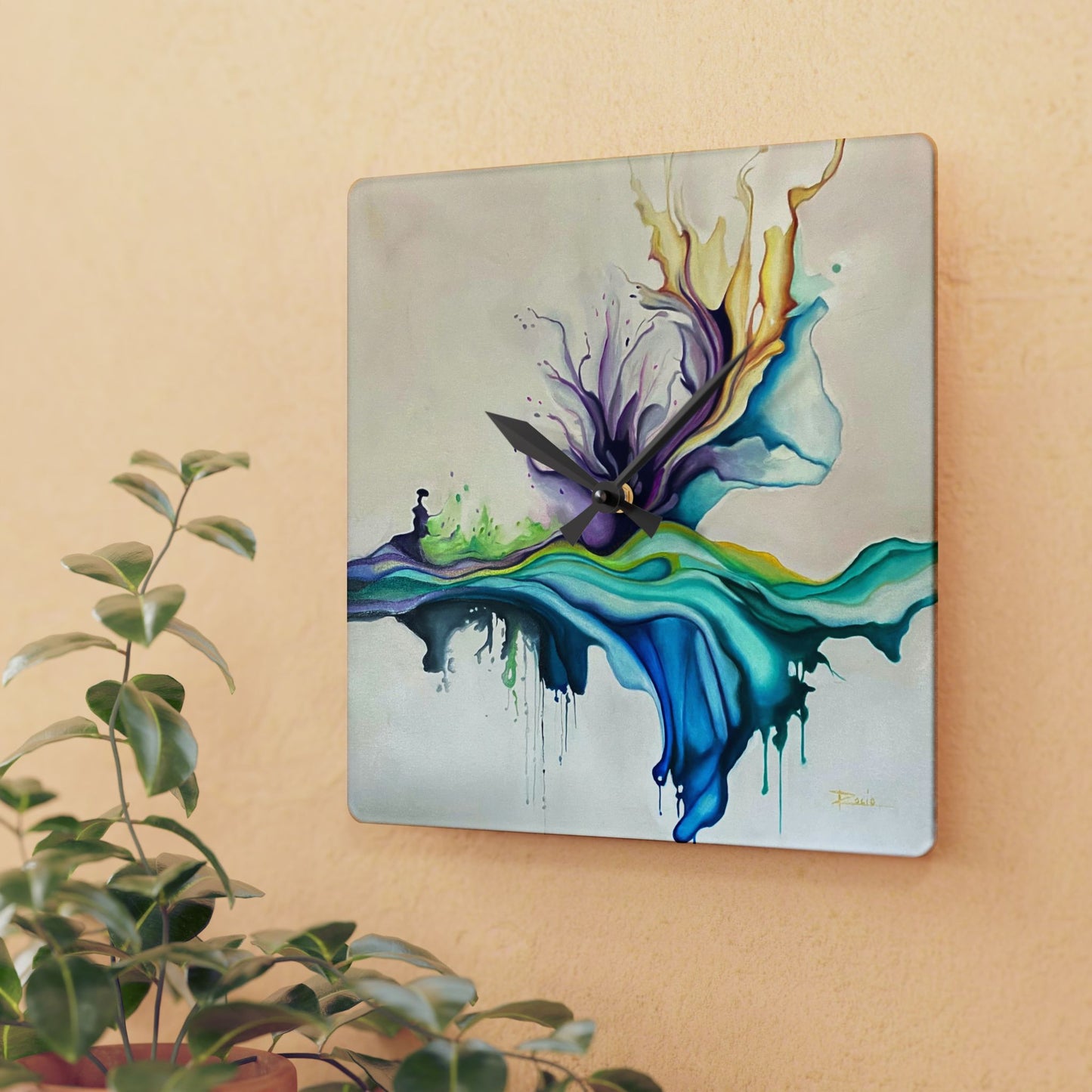 Dancing Water Acrylic Wall Clock